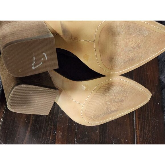 Vince Camuto Genedy Black Suede Western Bootie Size 7M - Picture 8 of 8